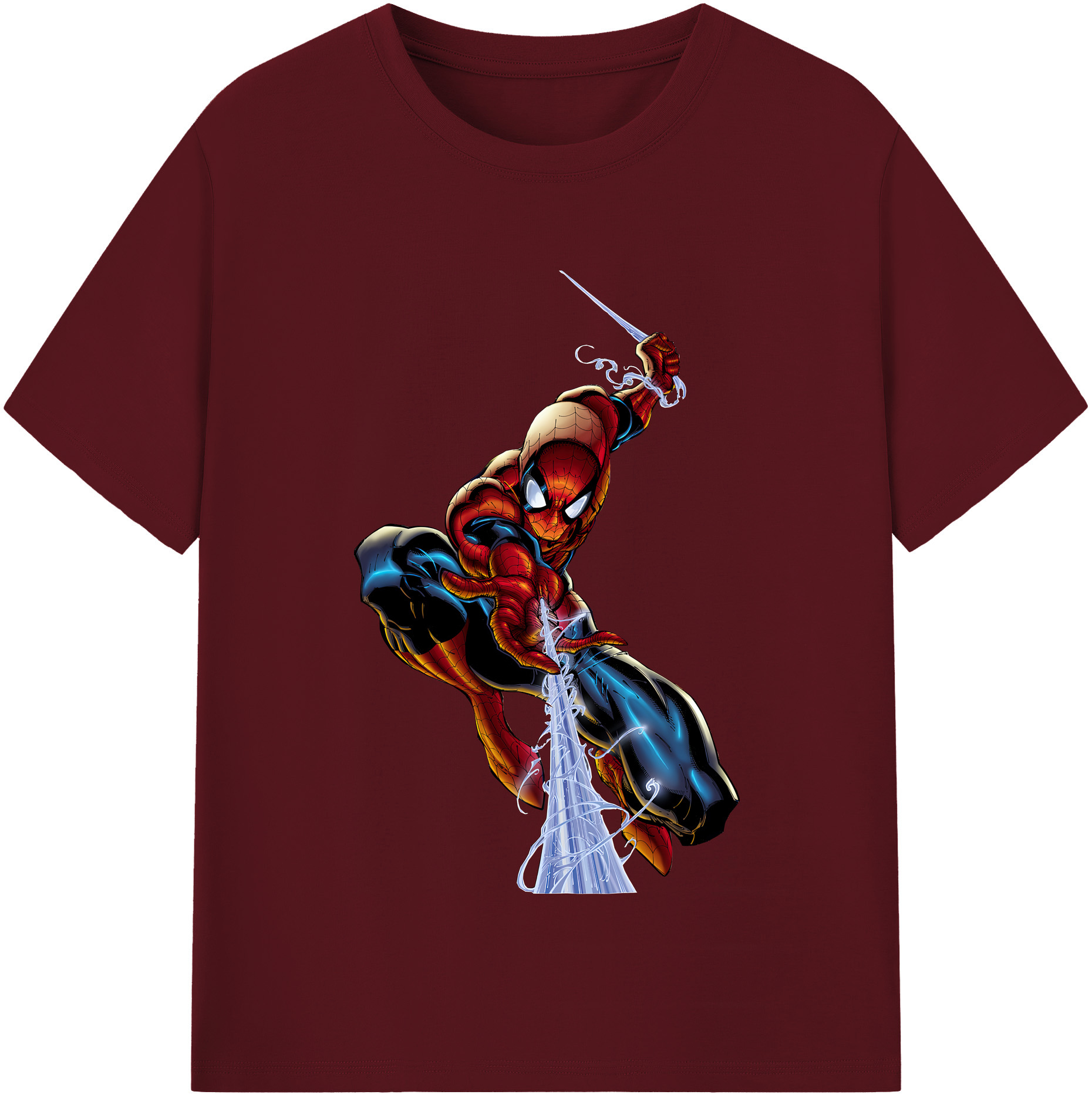 （画像用） Spider Man スパイダーマン 綿100％半袖Tシャツ（フロントプリント）